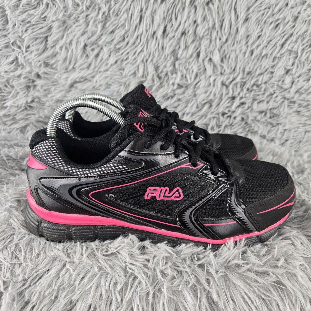 Fila Womens 11 Black Pink Composite Toe Memory Foam Work Sneakers 5SR21264-973 - Picture 4 of 9